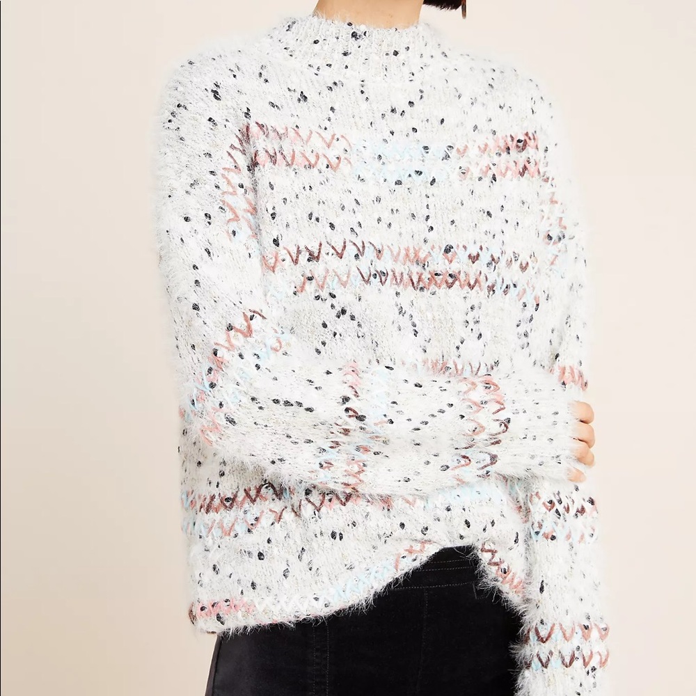 Anthropologie Fay Eyelash Sweater
